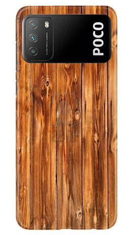Wooden Texture Mobile Back Case for Xiaomi Poco M3 (Design - 376)