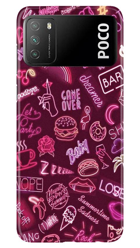 Party Theme Mobile Back Case for Xiaomi Poco M3 (Design - 392)