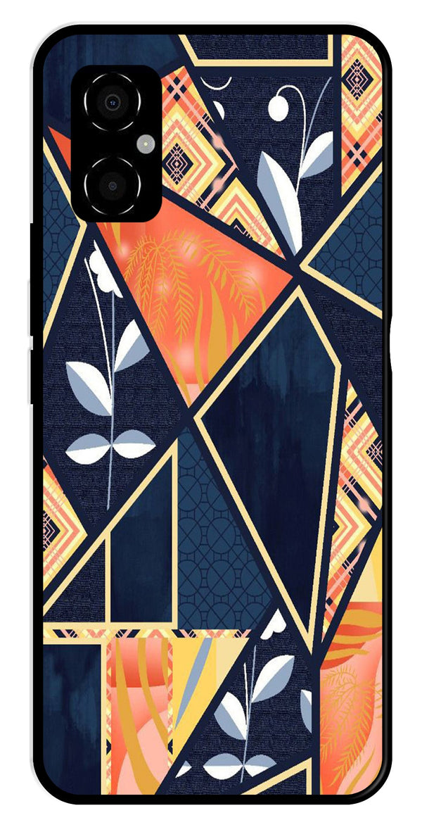 Marble Design Metal Mobile Case for Poco M4 5G   (Design No -07)