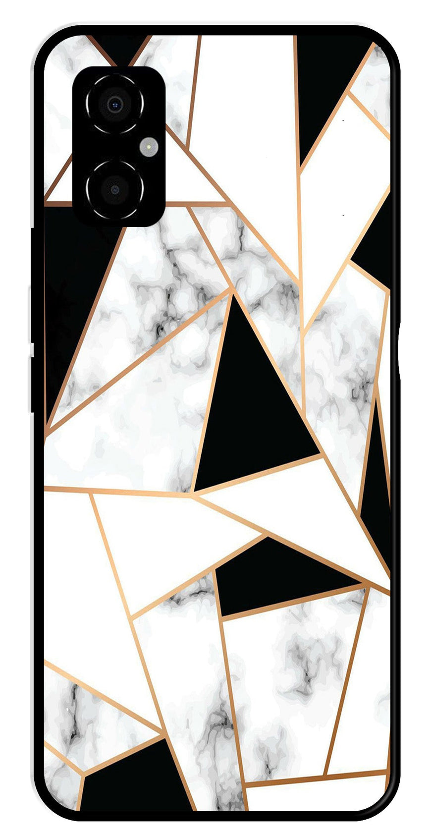 Marble Design2 Metal Mobile Case for Poco M4 5G   (Design No -08)