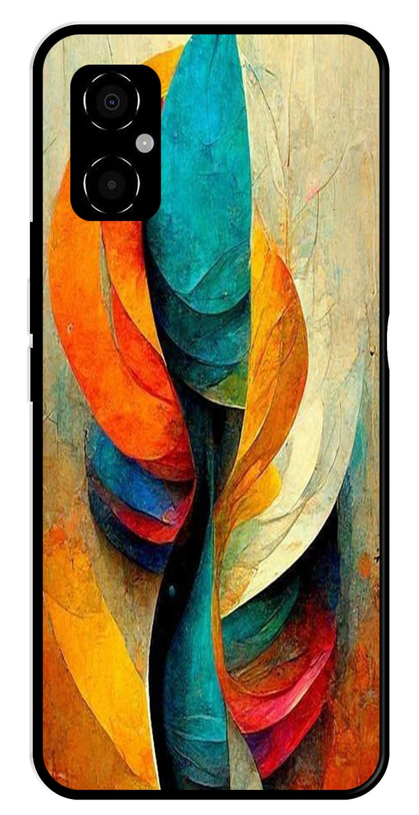 Modern Art Metal Mobile Case for Poco M4 5G   (Design No -11)