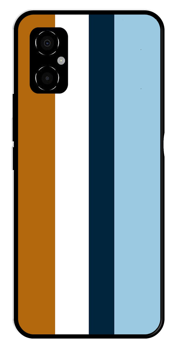 MultiColor Pattern Metal Mobile Case for Poco M4 5G   (Design No -17)