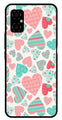 Hearts Pattern Metal Mobile Case for Poco M4 5G   (Design No -22)