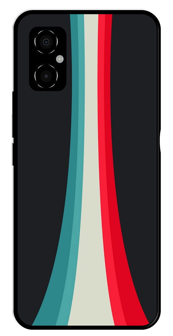 Modern Art Colorful Metal Mobile Case for Poco M4 5G   (Design No -48)