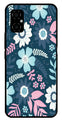 Flower Leaves Design Metal Mobile Case for Poco M4 5G   (Design No -50)