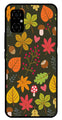 Leaves Design Metal Mobile Case for Poco M4 5G   (Design No -51)