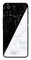 Black White Marble Design Metal Mobile Case for Poco M4 Pro   (Design No -09)