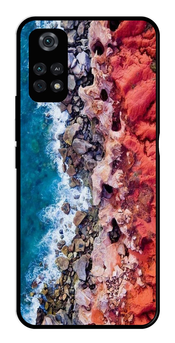 Sea Shore Metal Mobile Case for Poco M4 Pro   (Design No -18)