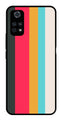 Muted Rainbow Metal Mobile Case for Poco M4 Pro   (Design No -31)