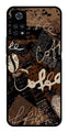 Coffee Pattern Metal Mobile Case for Poco M4 Pro   (Design No -37)