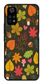 Leaves Design Metal Mobile Case for Poco M4 Pro   (Design No -51)