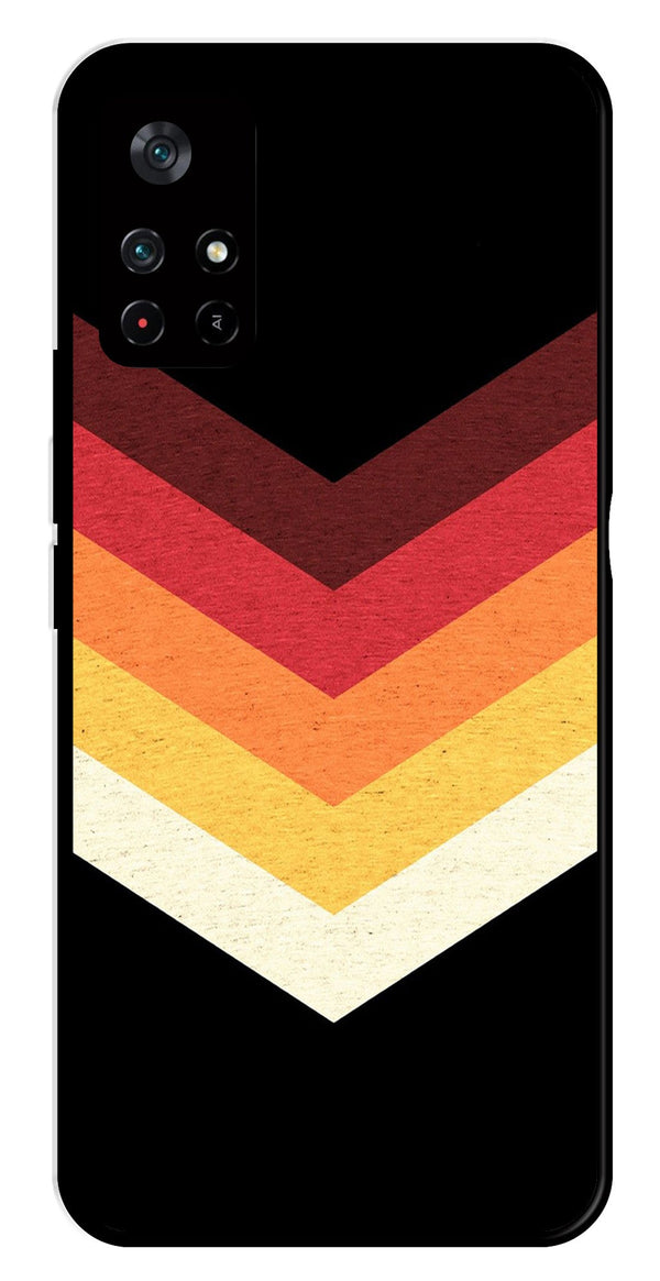 MultiColor Arrow Metal Mobile Case for Poco M4 Pro 5G   (Design No -04)