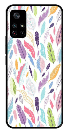 Colorful Feathers Metal Mobile Case for Poco M4 Pro 5G