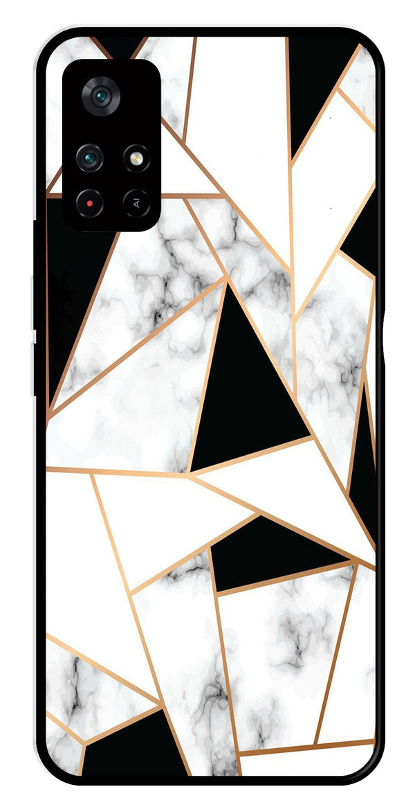 Marble Design2 Metal Mobile Case for Poco M4 Pro 5G   (Design No -08)