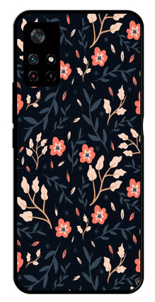 Floral Pattern Metal Mobile Case for Poco M4 Pro 5G