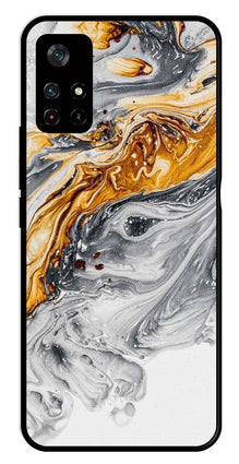 Marble Pattern Metal Mobile Case for Poco M4 Pro 5G