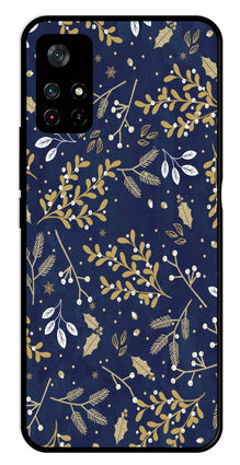 Floral Pattern  Metal Mobile Case for Poco M4 Pro 5G