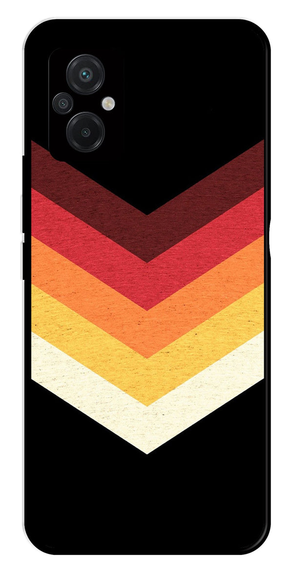 MultiColor Arrow Metal Mobile Case for Poco M5   (Design No -04)