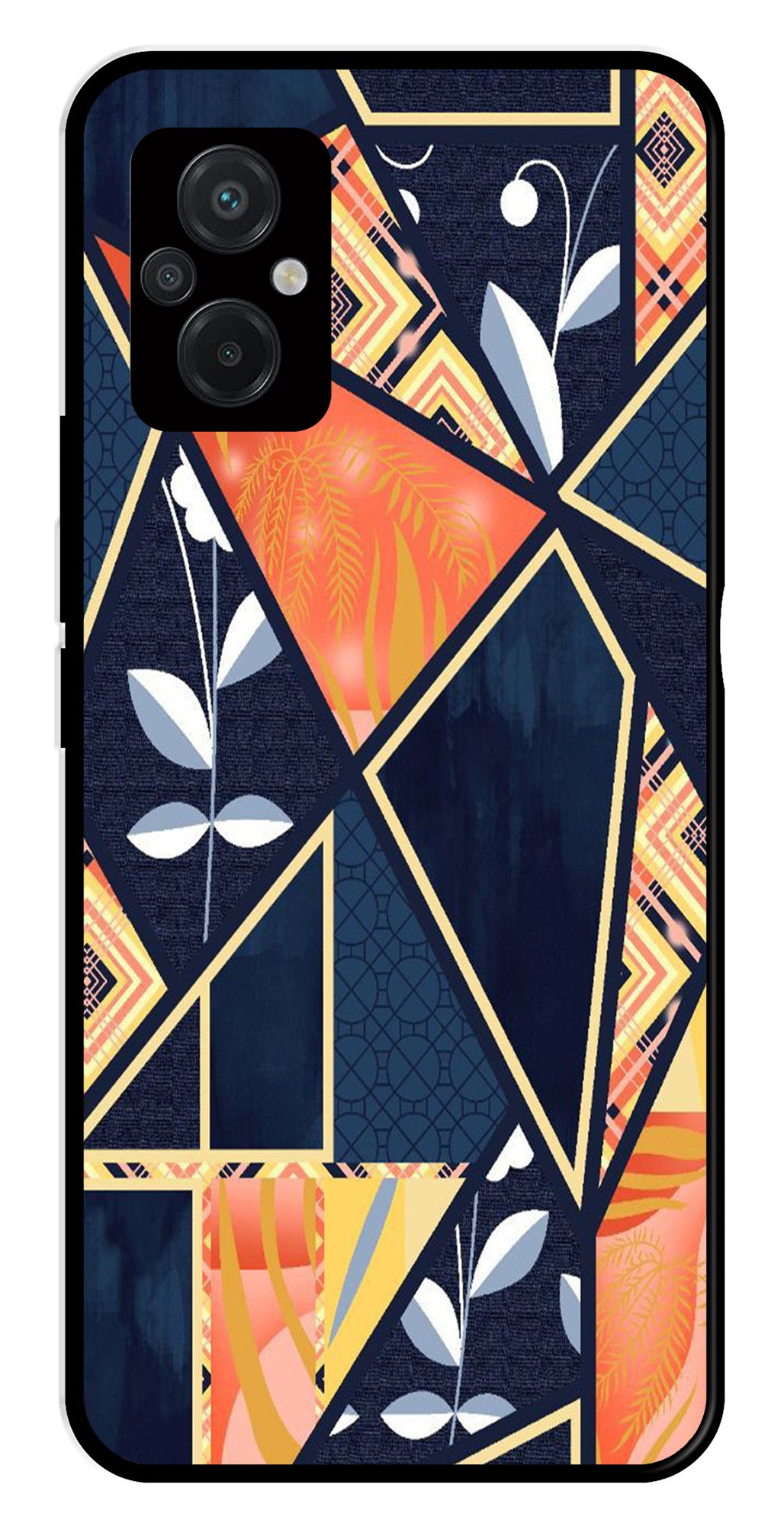 Marble Design Metal Mobile Case for Poco M5 5G   (Design No -07)