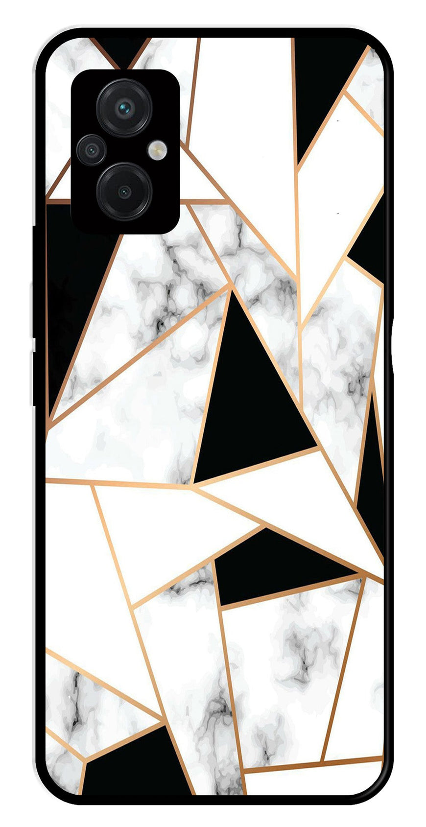 Marble Design2 Metal Mobile Case for Poco M5   (Design No -08)