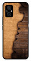 Wooden Design Metal Mobile Case for Poco M5   (Design No -13)