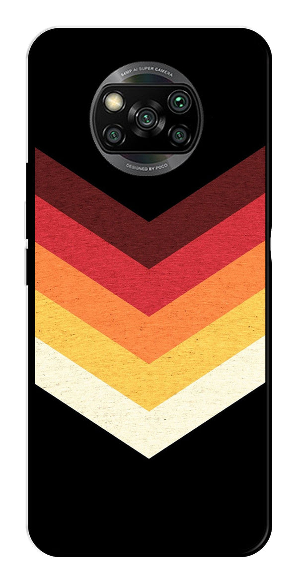 MultiColor Arrow Metal Mobile Case for Poco X3 Pro   (Design No -04)