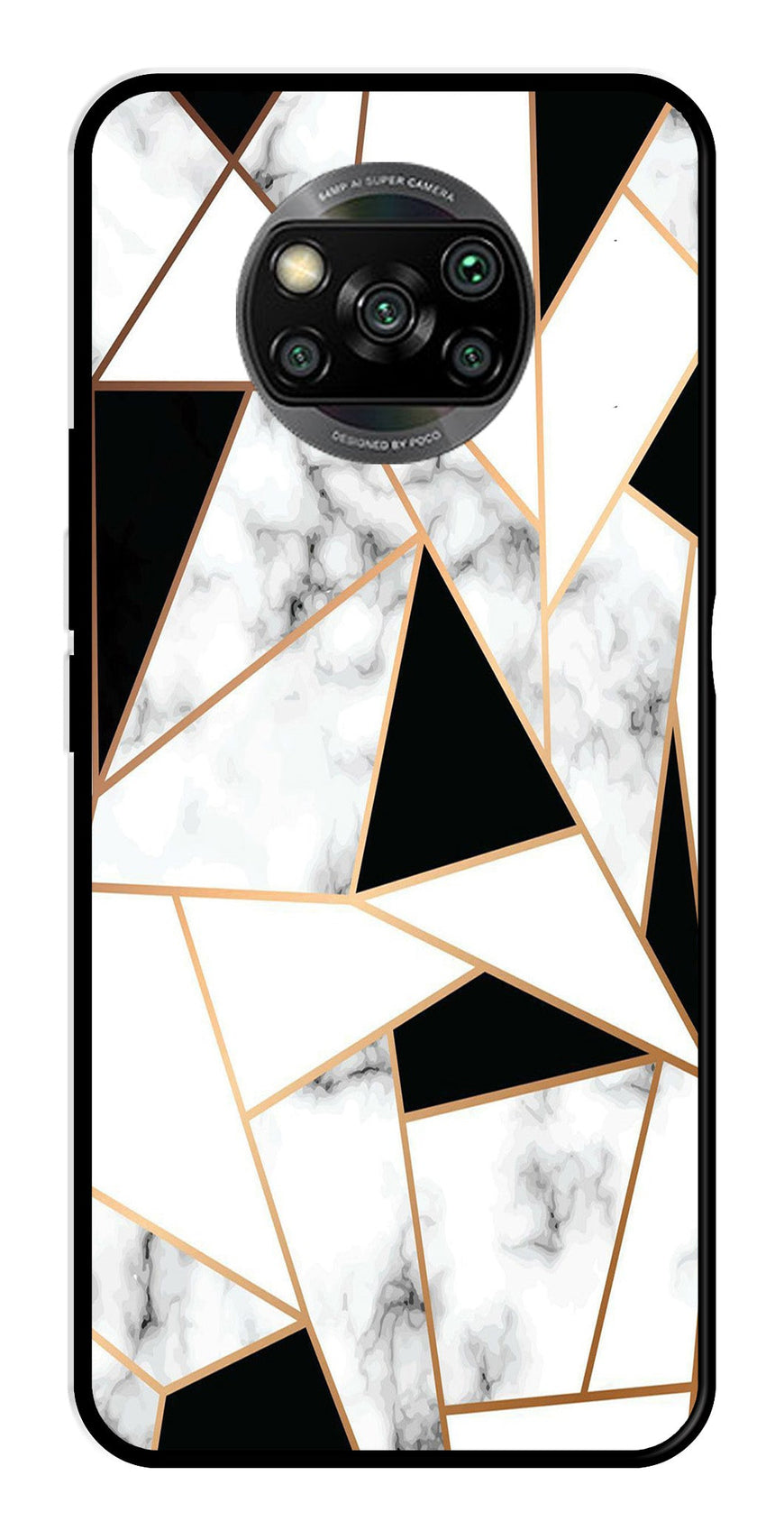 Marble Design2 Metal Mobile Case for Poco X3 Pro   (Design No -08)