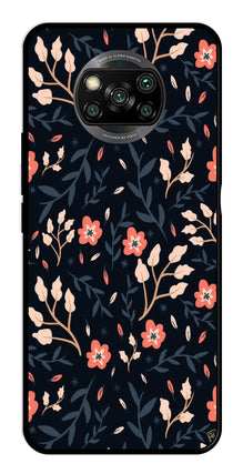 Floral Pattern Metal Mobile Case for Poco X3