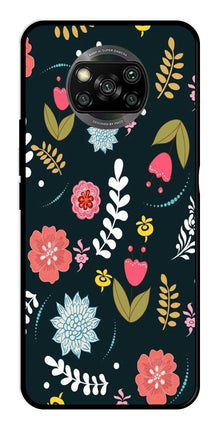 Floral Pattern2 Metal Mobile Case for Poco X3