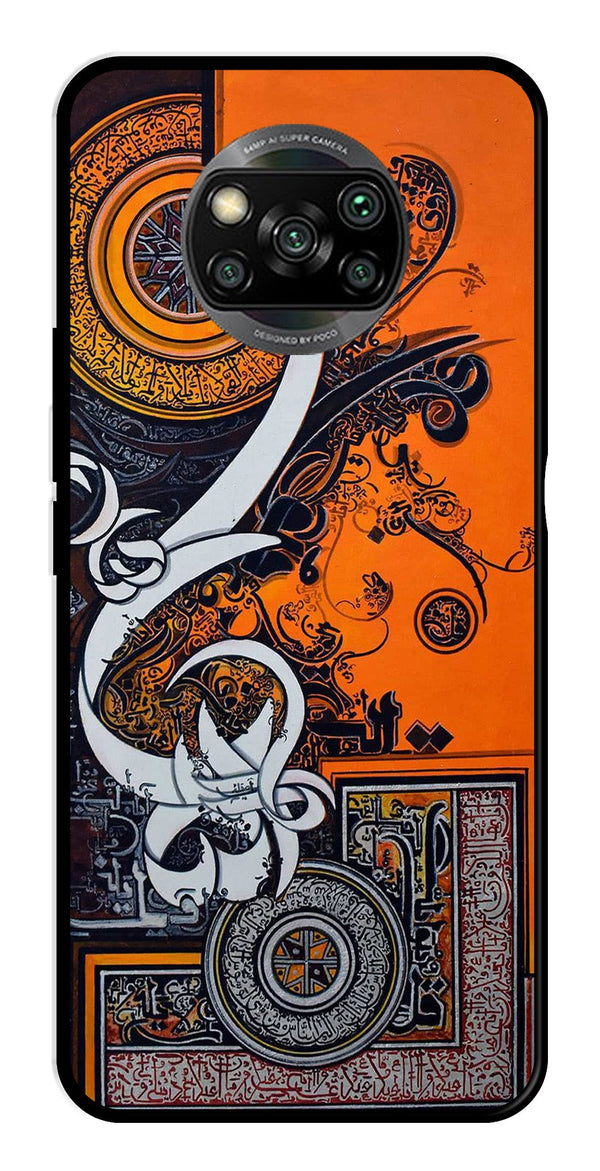 Qalander Art Metal Mobile Case for Poco X3   (Design No -16)