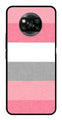 Pink Pattern Metal Mobile Case for Poco X3   (Design No -23)