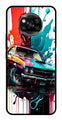 Vintage Car Metal Mobile Case for Poco X3   (Design No -29)