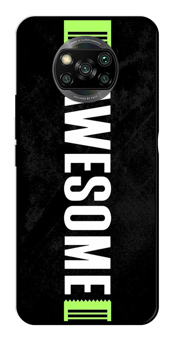 Awesome Metal Mobile Case for Poco X3 Pro   (Design No -33)