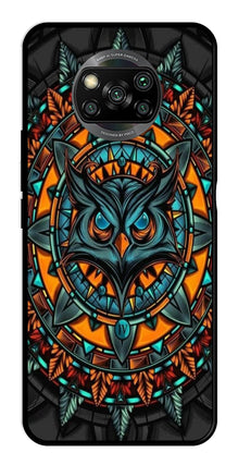 Owl Pattern Metal Mobile Case for Poco X3