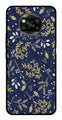 Floral Pattern  Metal Mobile Case for Poco X3   (Design No -52)