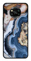 Marble Design Metal Mobile Case for Poco X3   (Design No -53)