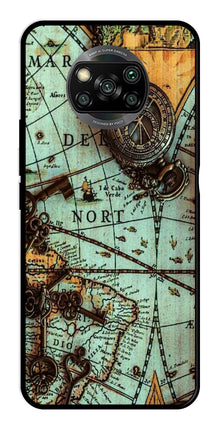 Map Design Metal Mobile Case for Poco X3