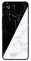 Black White Marble Design Metal Mobile Case for Poco X4 Pro   (Design No -09)