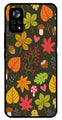 Leaves Design Metal Mobile Case for Poco X4 Pro   (Design No -51)