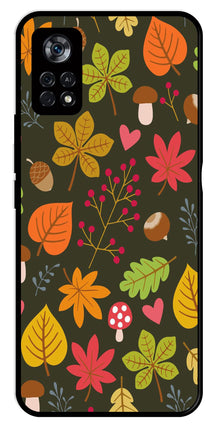 Leaves Design Metal Mobile Case for Poco X4 Pro