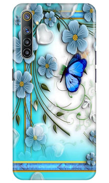 Blue Butterfly Mobile Back Case for Realme 6 (Design - 21)