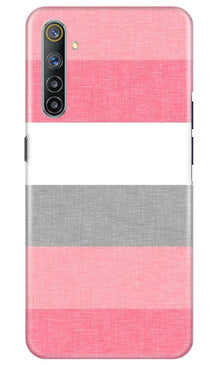 Pink white pattern Mobile Back Case for Realme 6 (Design - 55)