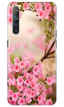 Pink flowers Mobile Back Case for Realme 6 (Design - 69)