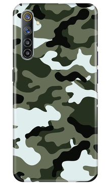 Army Camouflage Mobile Back Case for Realme 6  (Design - 108)