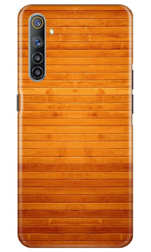 Wooden Look Mobile Back Case for Realme 6  (Design - 111)