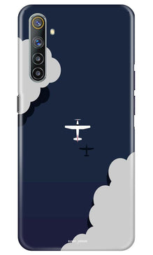 Clouds Plane Mobile Back Case for Realme 6 (Design - 196)