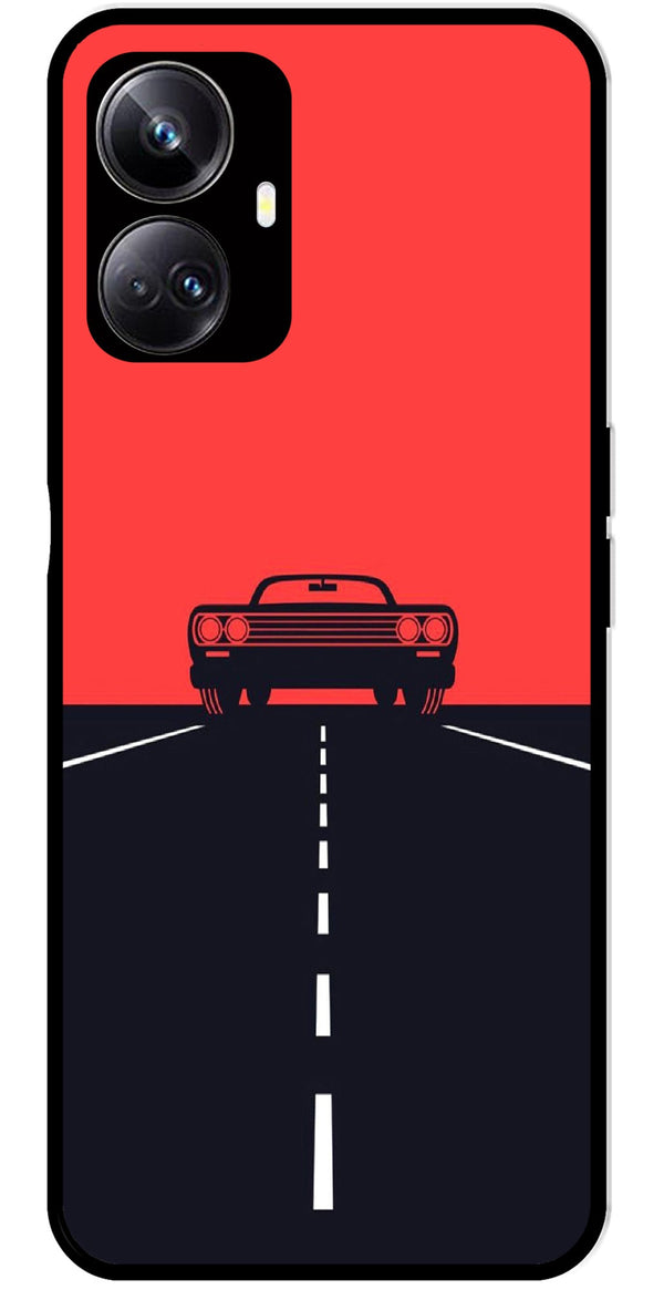 Car Lover Metal Mobile Case for Realme 10 Pro Plus 5G  (Design No -21)