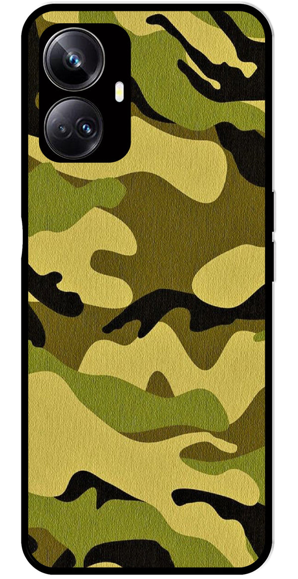 Army Pattern Metal Mobile Case for Realme 10 Pro Plus 5G  (Design No -35)