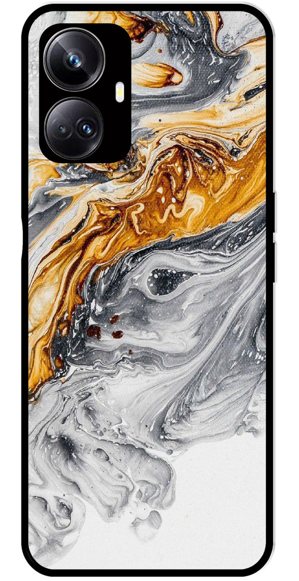 Marble Pattern Metal Mobile Case for Realme 10 Pro Plus 5G  (Design No -36)
