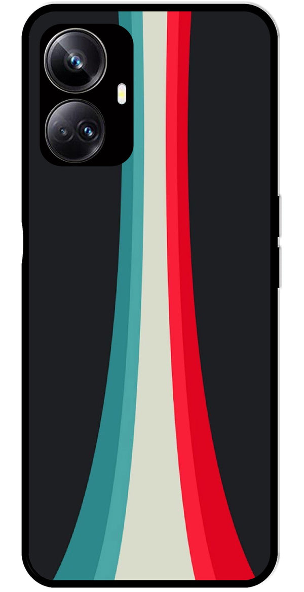 Modern Art Colorful Metal Mobile Case for Realme 10 Pro Plus 5G  (Design No -48)